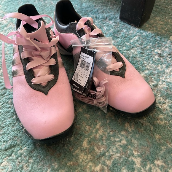 NWT Adidas 2012 Signature Paula 2.0 Womens Golf Shoes - Pale Pink/Black Size 9 - Picture 3 of 10